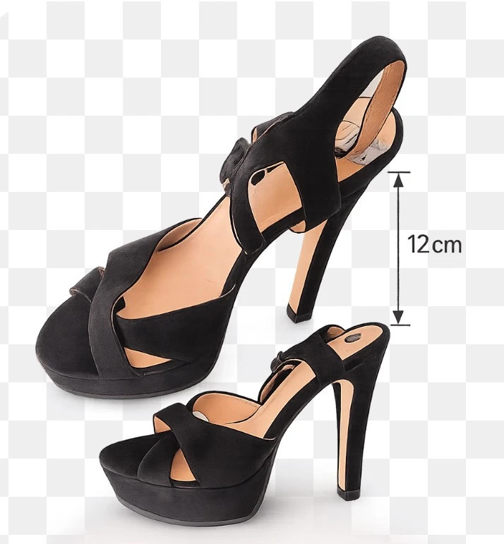 Sandalias negras de tacón La Strada talla 40 (amoi)