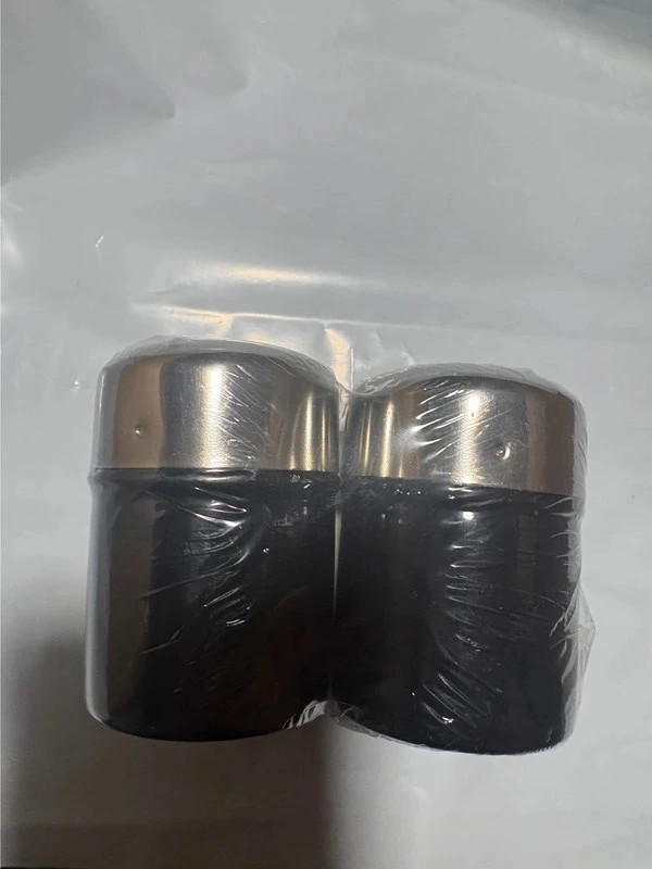 juego de salero y pimentero negro de acero inoxidable (amoi.act)2