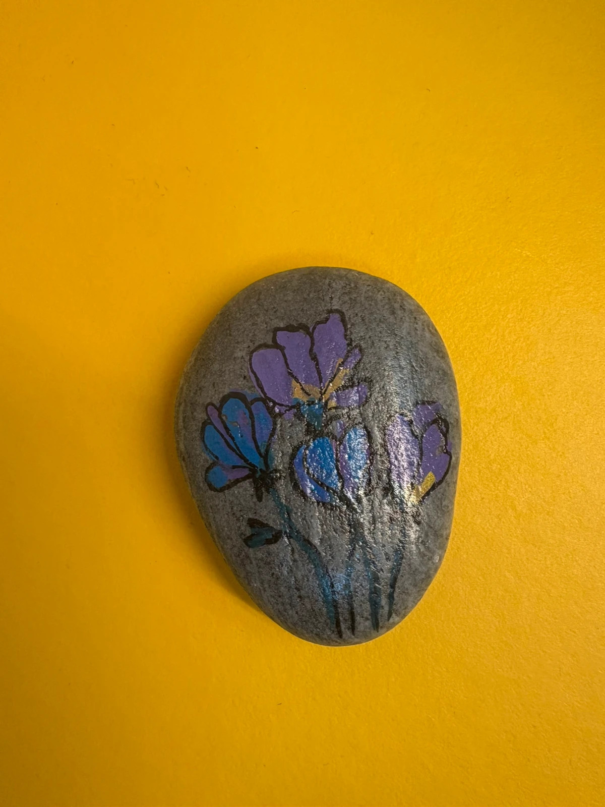 Piedra pintada con acrílico (amoi) – Fait Main 3