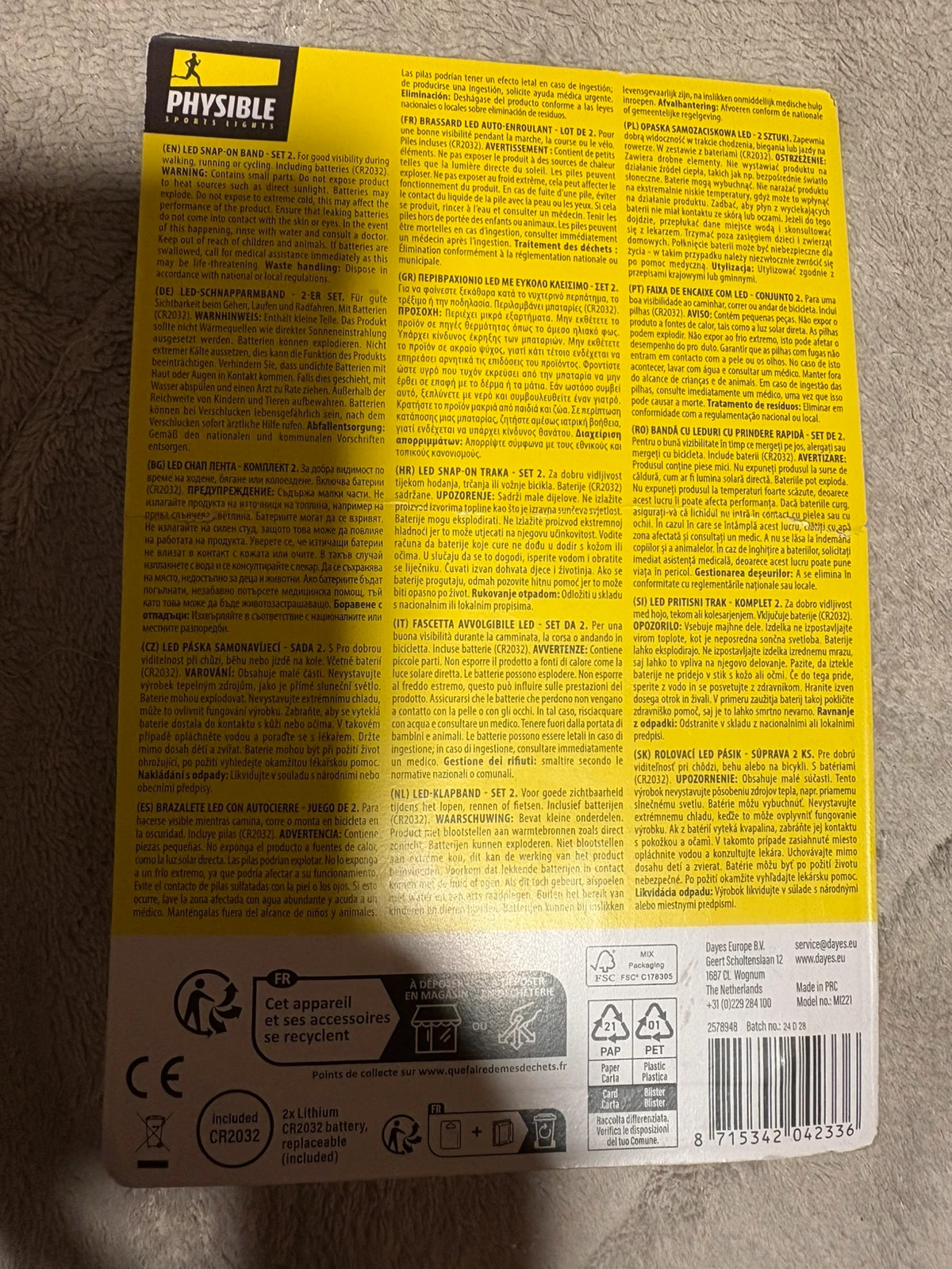 Brazalete autocierre con led para hacerse visible (amoi.act) – physible 2
