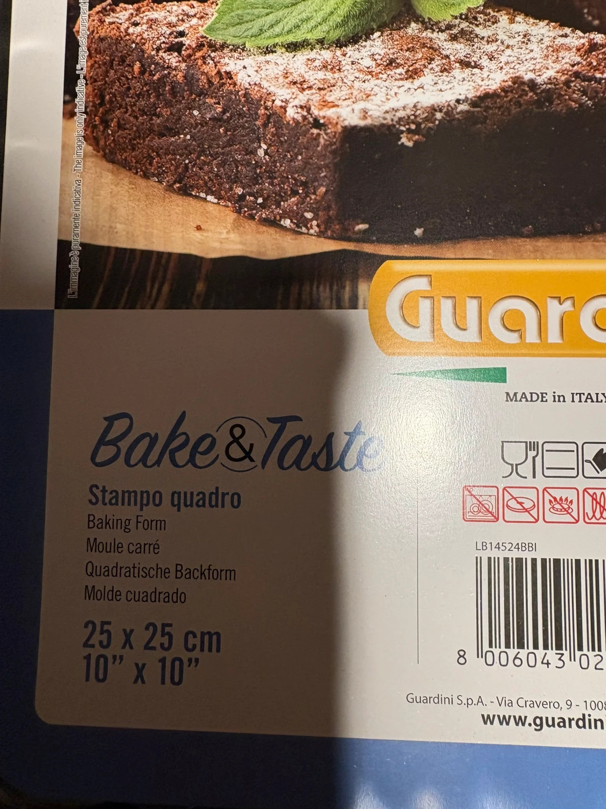 fuente para hornear cuadrada Guardini de 25x25 cm antiadherente negro (amoi.act) – Guardini Bake & Taste 3