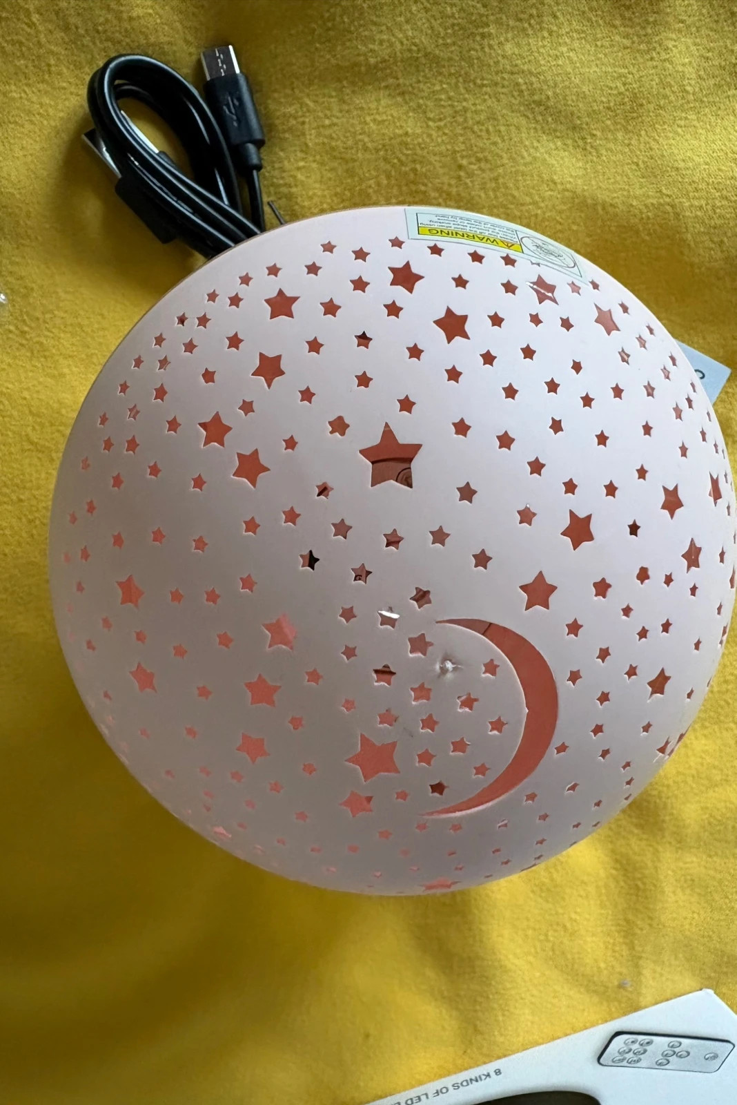 proyector de estrellas rosa con forma de hongo (amoi.h) – starlamp 4