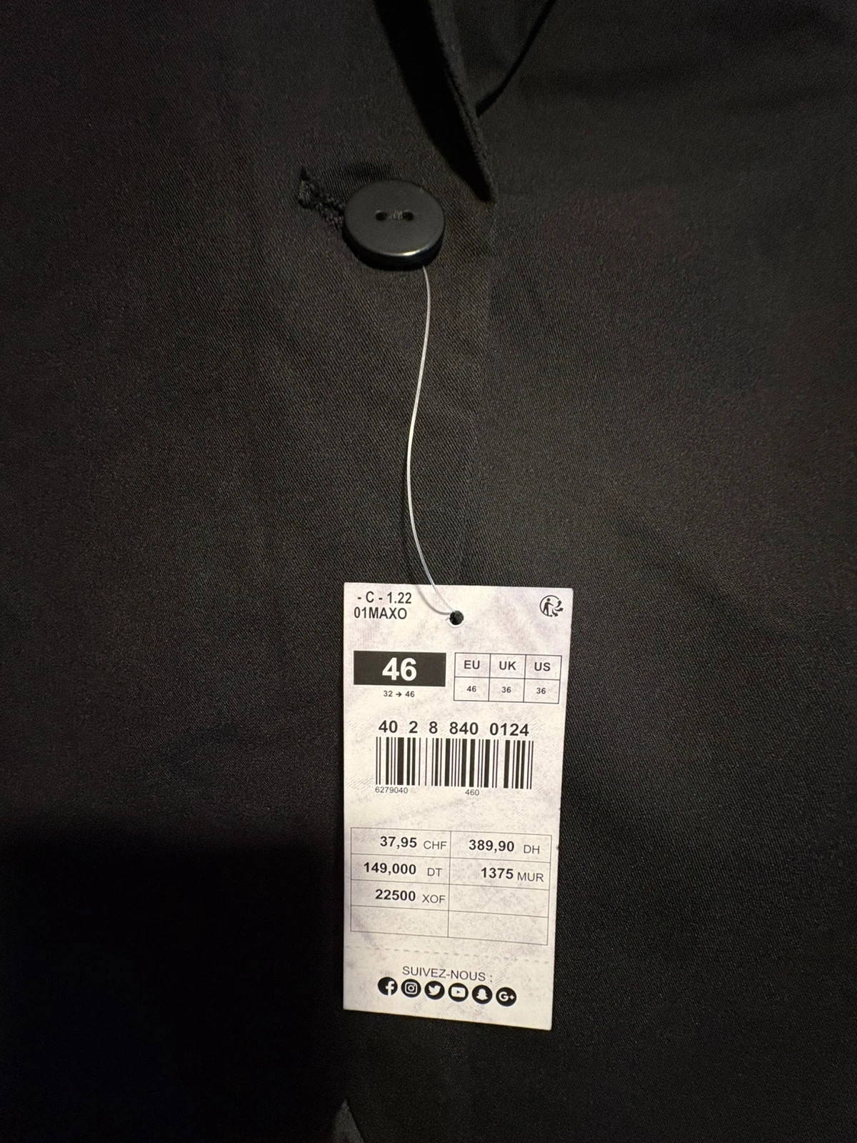 Americana negra talla 46 gémo (amoi.d) – Gémo – taille XXXL / 46 / 18 2