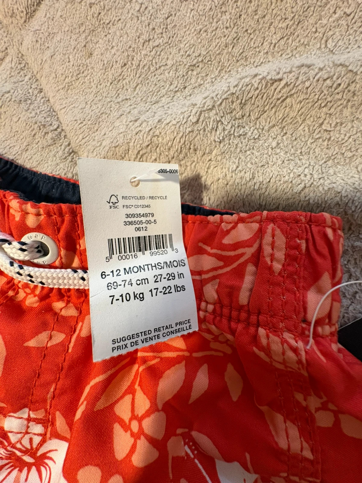 Bañador naranja estampado floral bebé 6/12 meses (amoi) – GAP – taille 6-9 mois / 68 cm 3