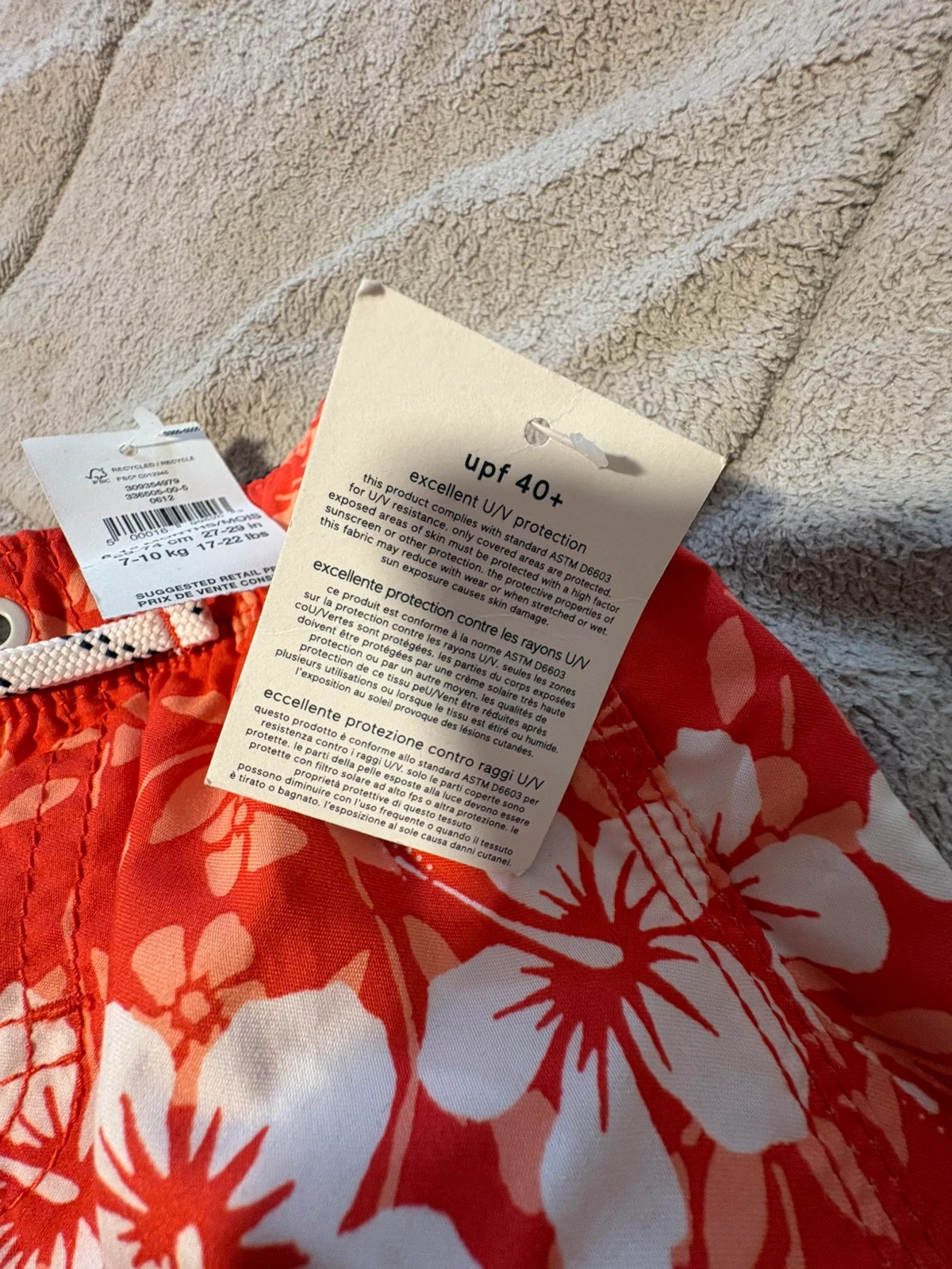 Bañador naranja estampado floral bebé 6/12 meses (amoi) – GAP – taille 6-9 mois / 68 cm 4