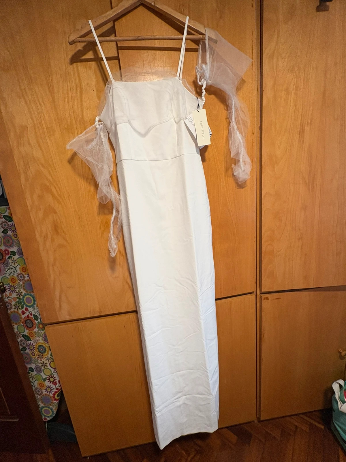 Vestido Blanco Tulle Trendyol Novedad Talla S / 36 / 38 FR - Novia / Preboda / Fiesta (amoif)