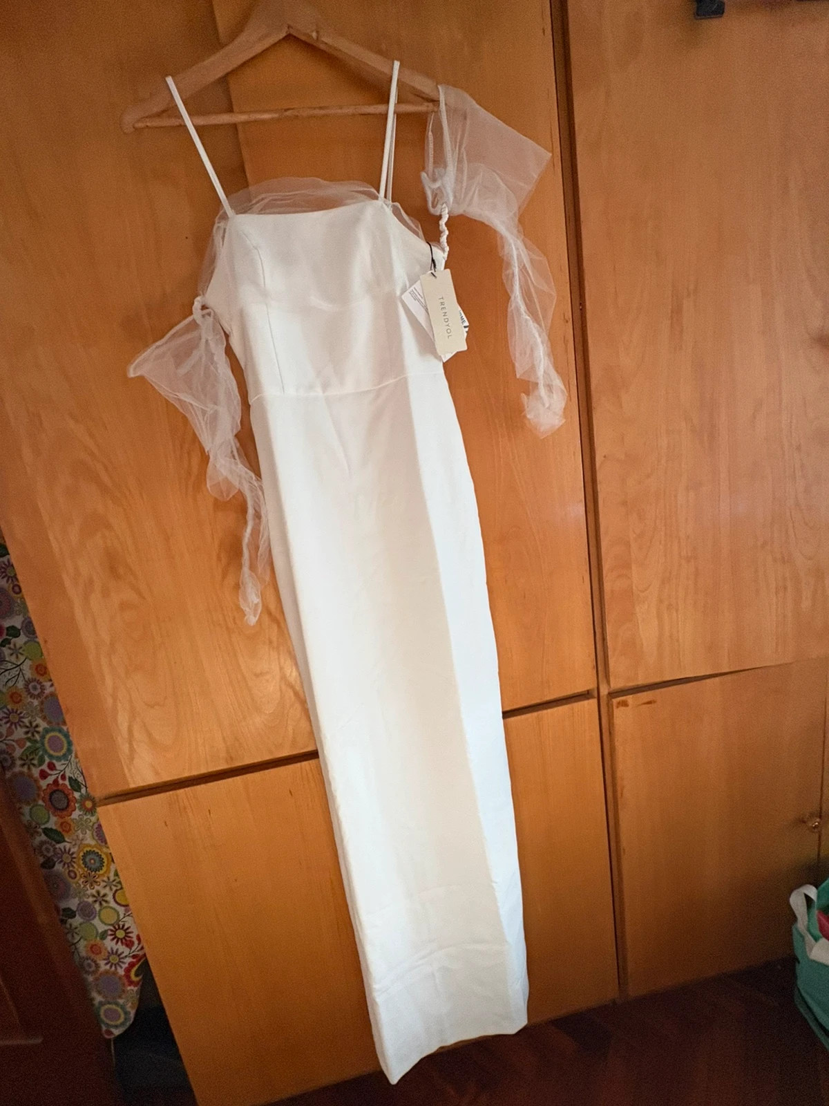 Vestido Blanco Tulle Trendyol Novedad Talla S / 36 / 38 FR - Novia / Preboda / Fiesta (amoif) – Trendyol – taille S / 36 / 8 4