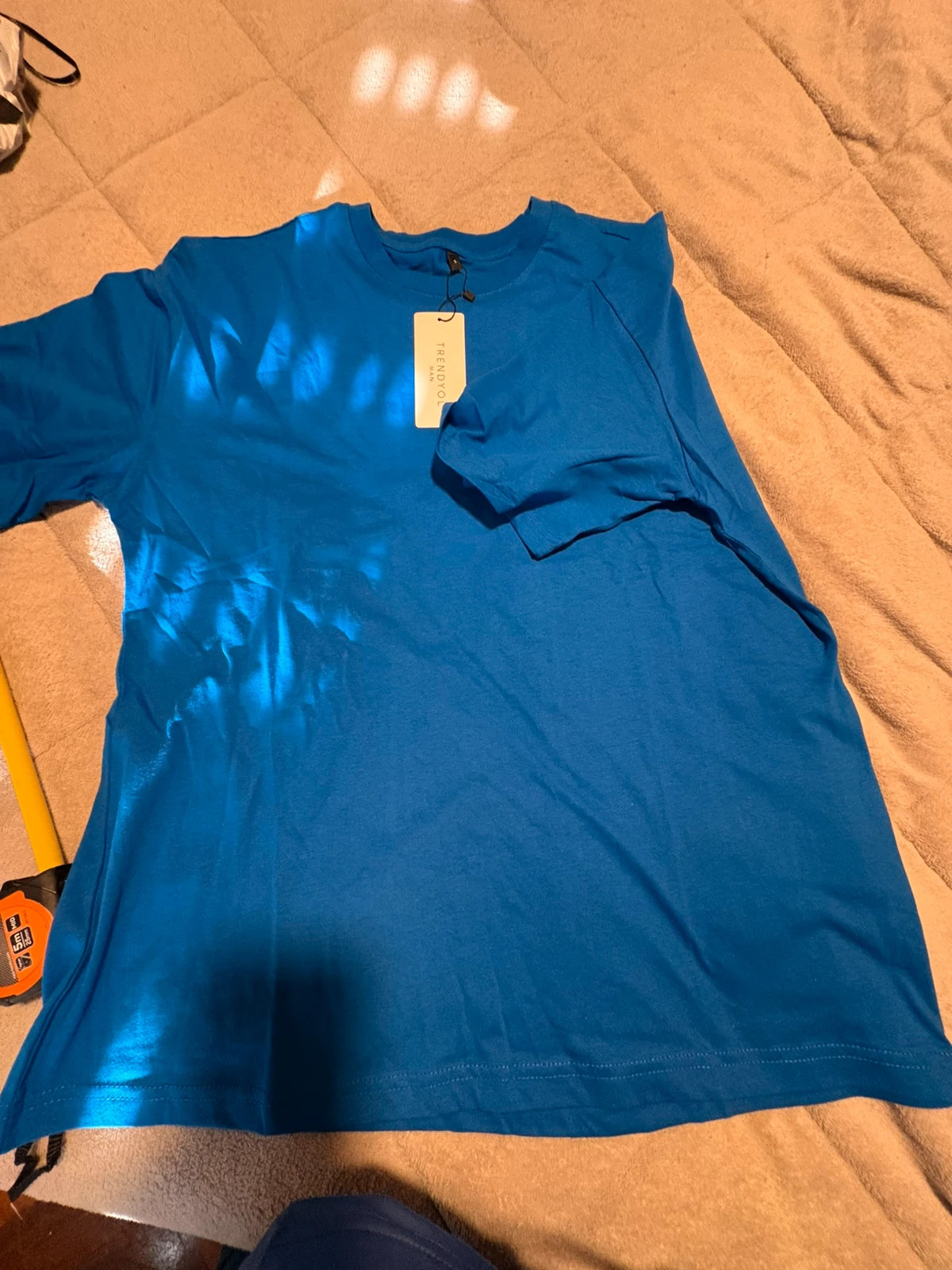 Camiseta azul básica de Trendyol man talla S (amoi.c)