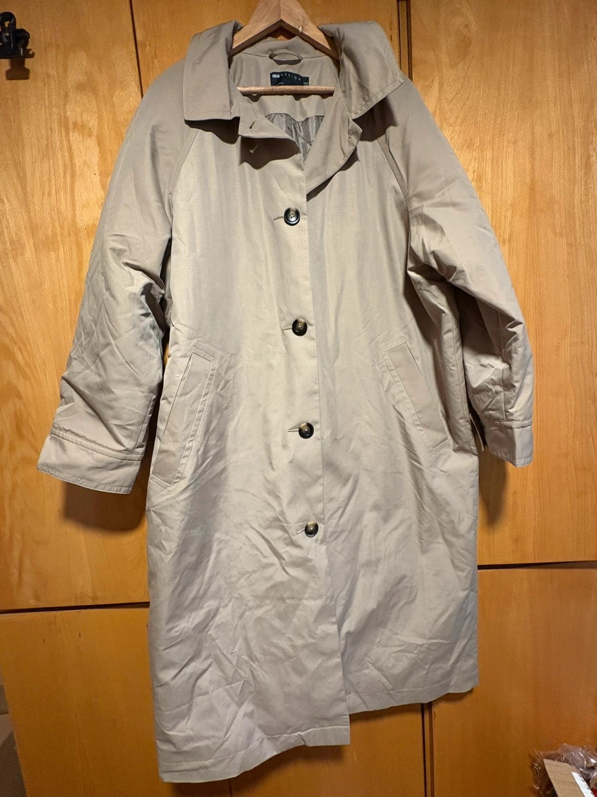 *Gabardina Beige ASOS Oversize T46 Trench Coat Matelassé FR 44-46 UK 18 (amoi.H) – ASOS – taille XXXL / 46 / 18 2