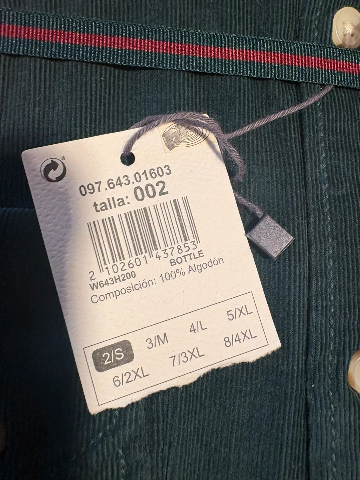 Camisa verde oscuro manga larga talla 2/S amoi(a) – Unit – taille S 4