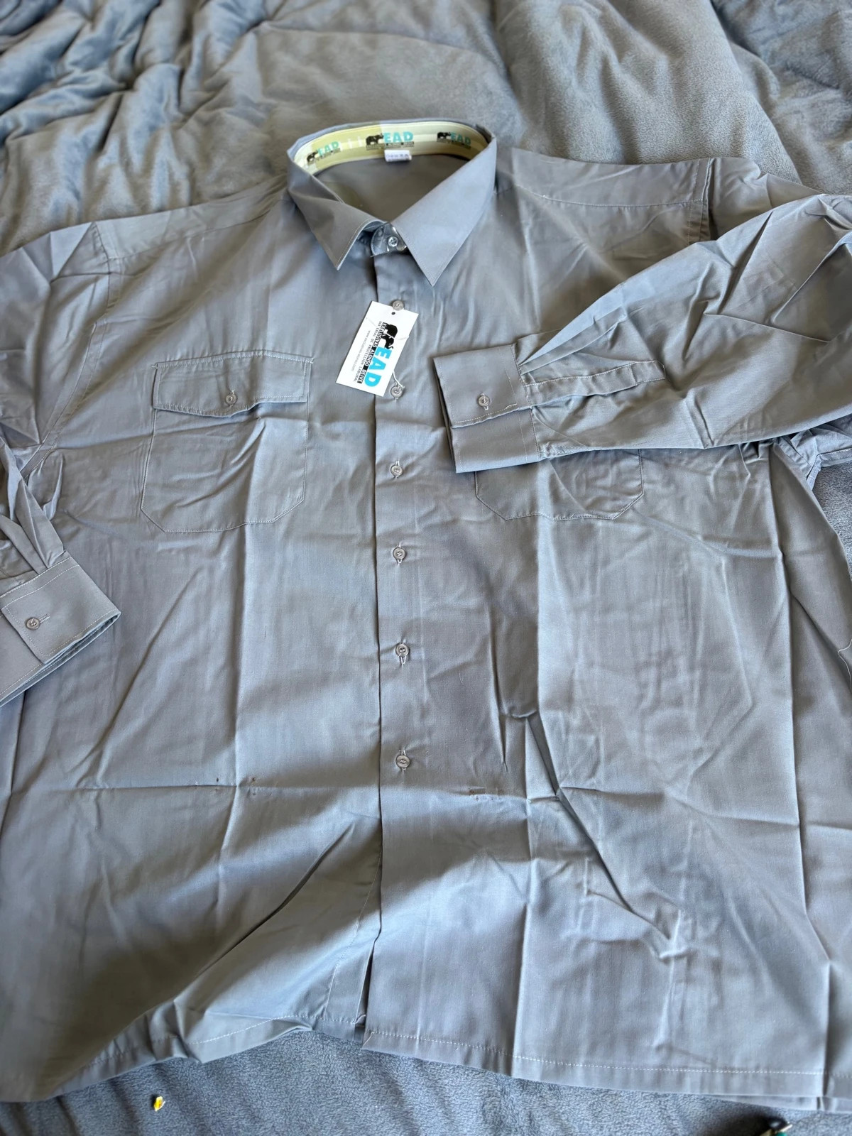 Camisa gris manga larga talla grande (amoi) – sin marca – taille 5XL 3