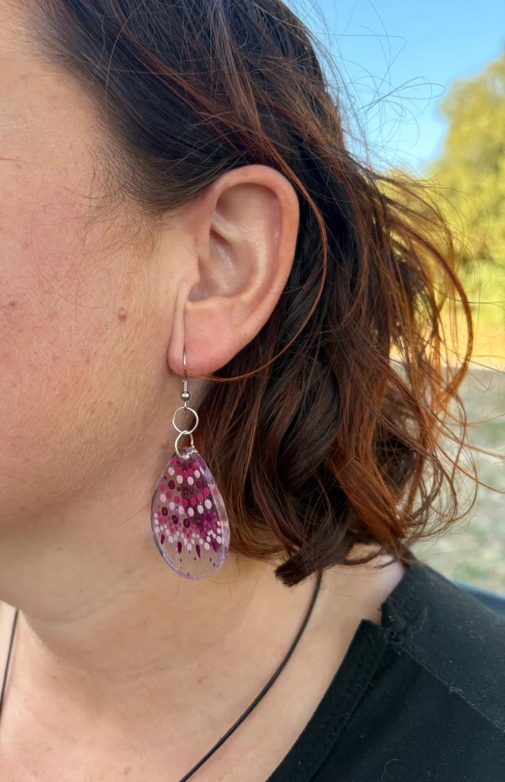 Pendientes silicona y puntillismo elegir colores y se hacen (amoi)