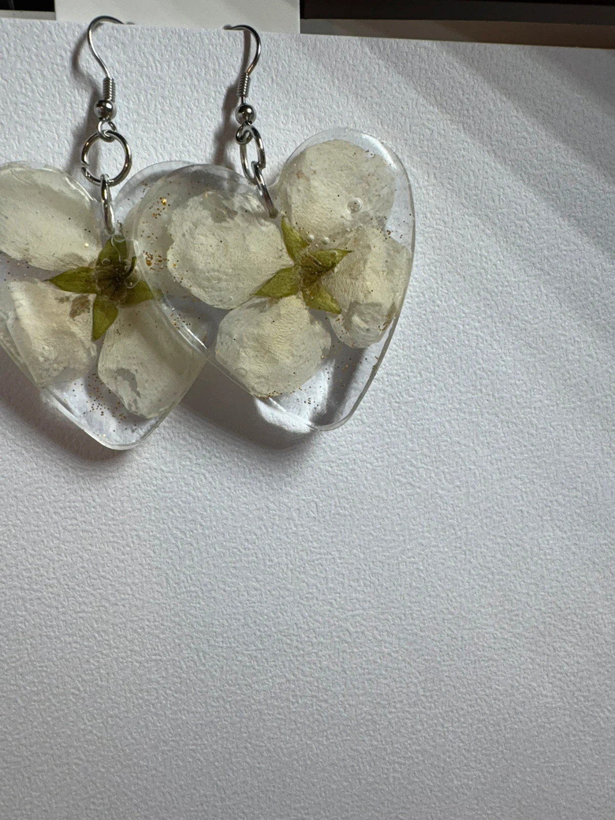Pendientes flor de Filadelfo (amoi) – Natural 4