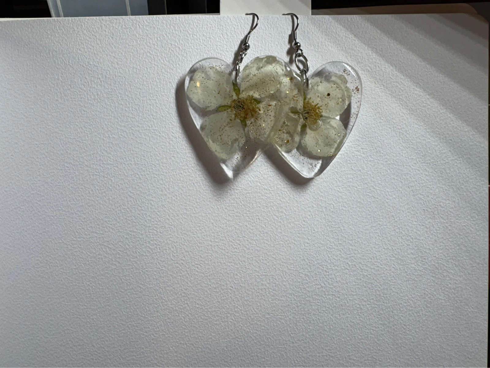 Pendientes flor de Filadelfo (amoi) – Natural
