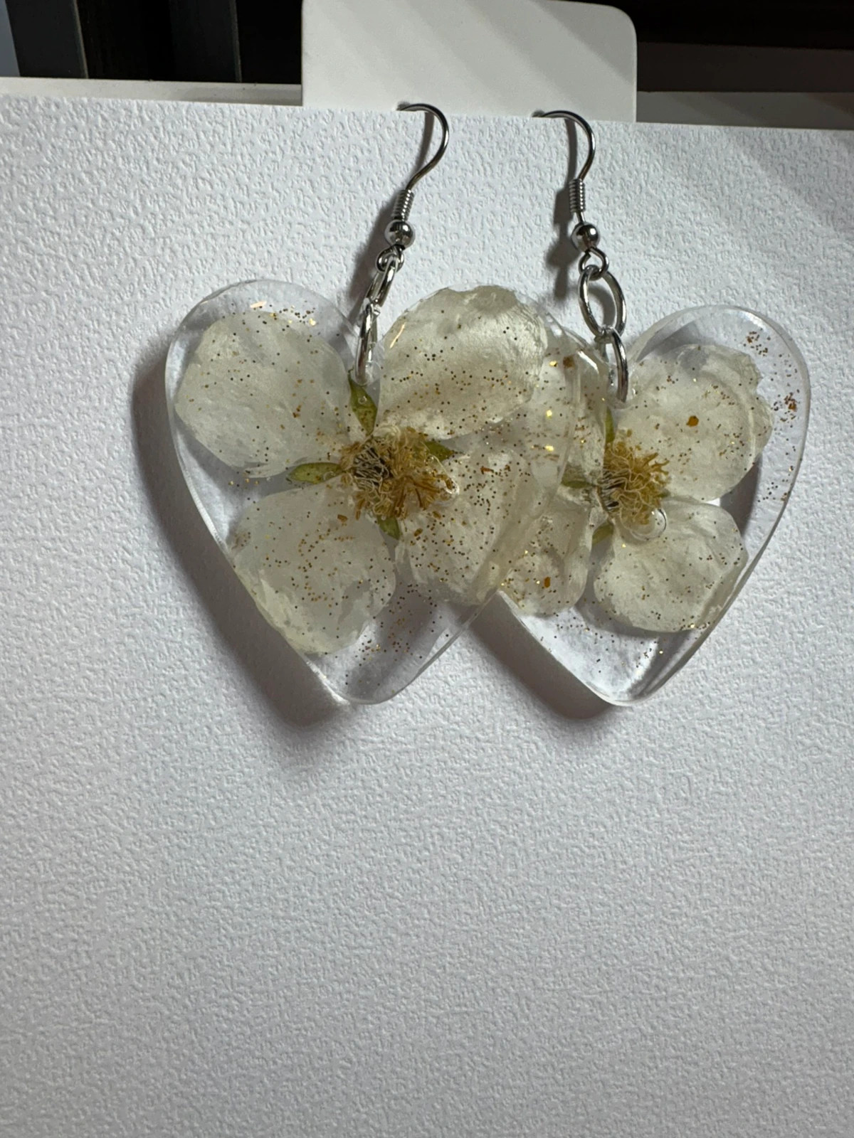 Pendientes flor de Filadelfo (amoi) – Natural 3