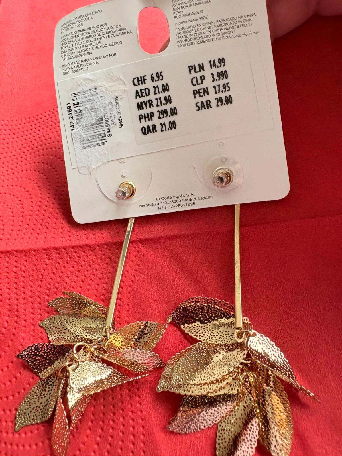 Pendientes largos dorados de sfera (amoi.a) – Sfera 5