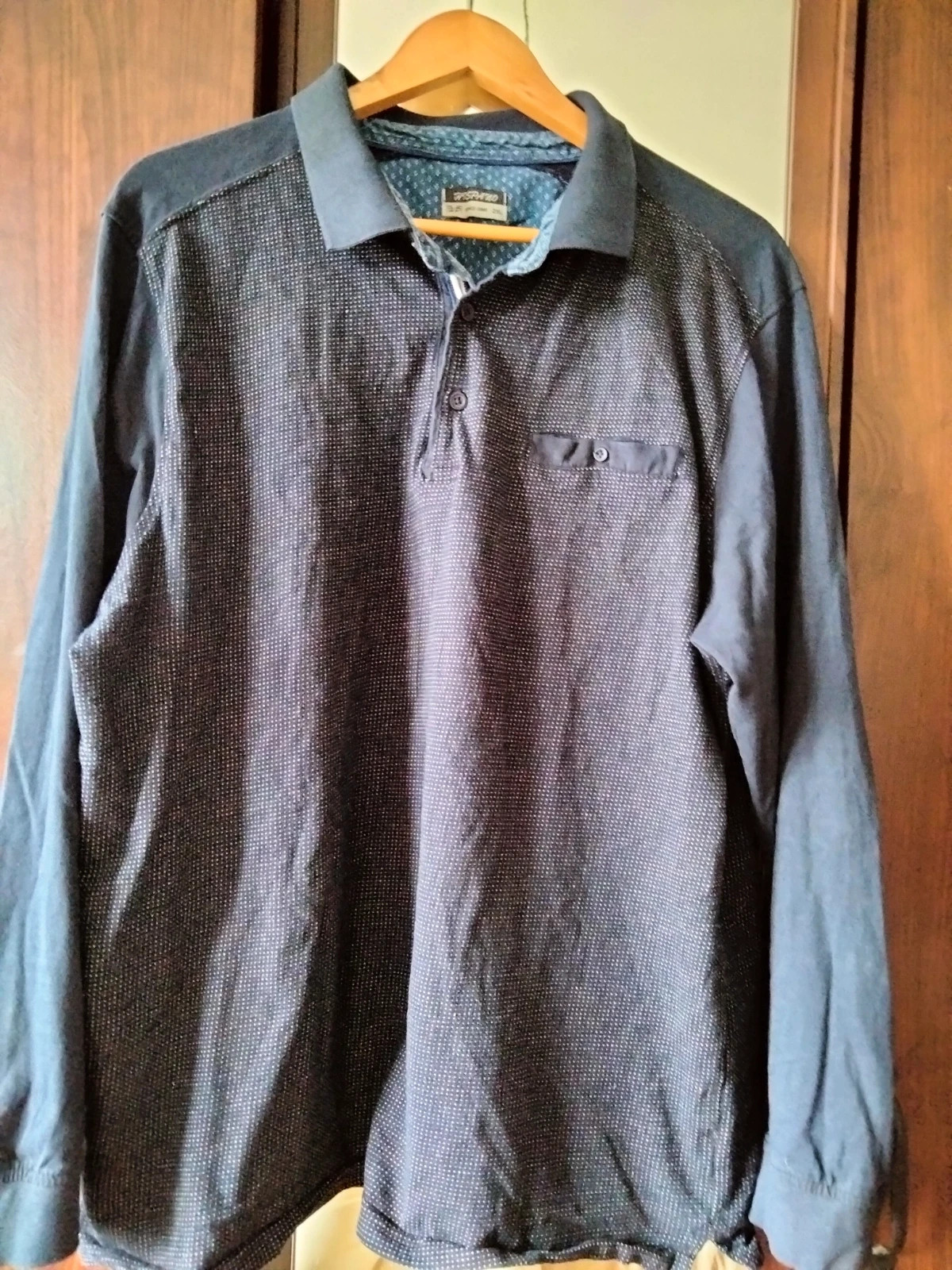 Polo manga larga talla 2XL azul marino hispano (JL) – hispano – taille XXL 2