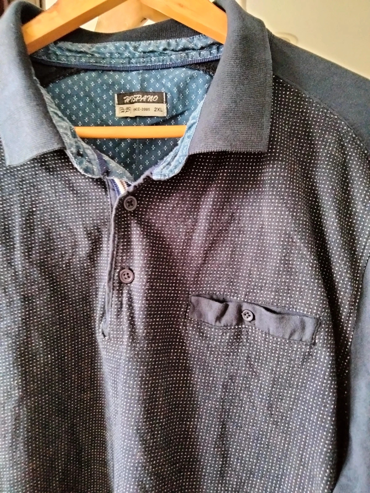 Polo manga larga talla 2XL azul marino hispano (JL) – hispano – taille XXL 3