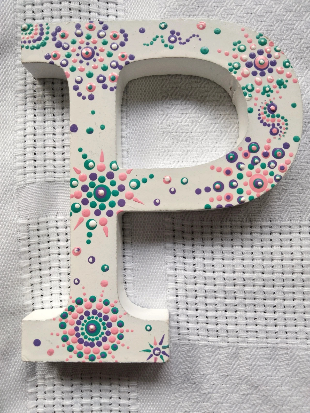 Lettres decorées couleurs et lettre au choix (amoi) – Hecho a Mano 5