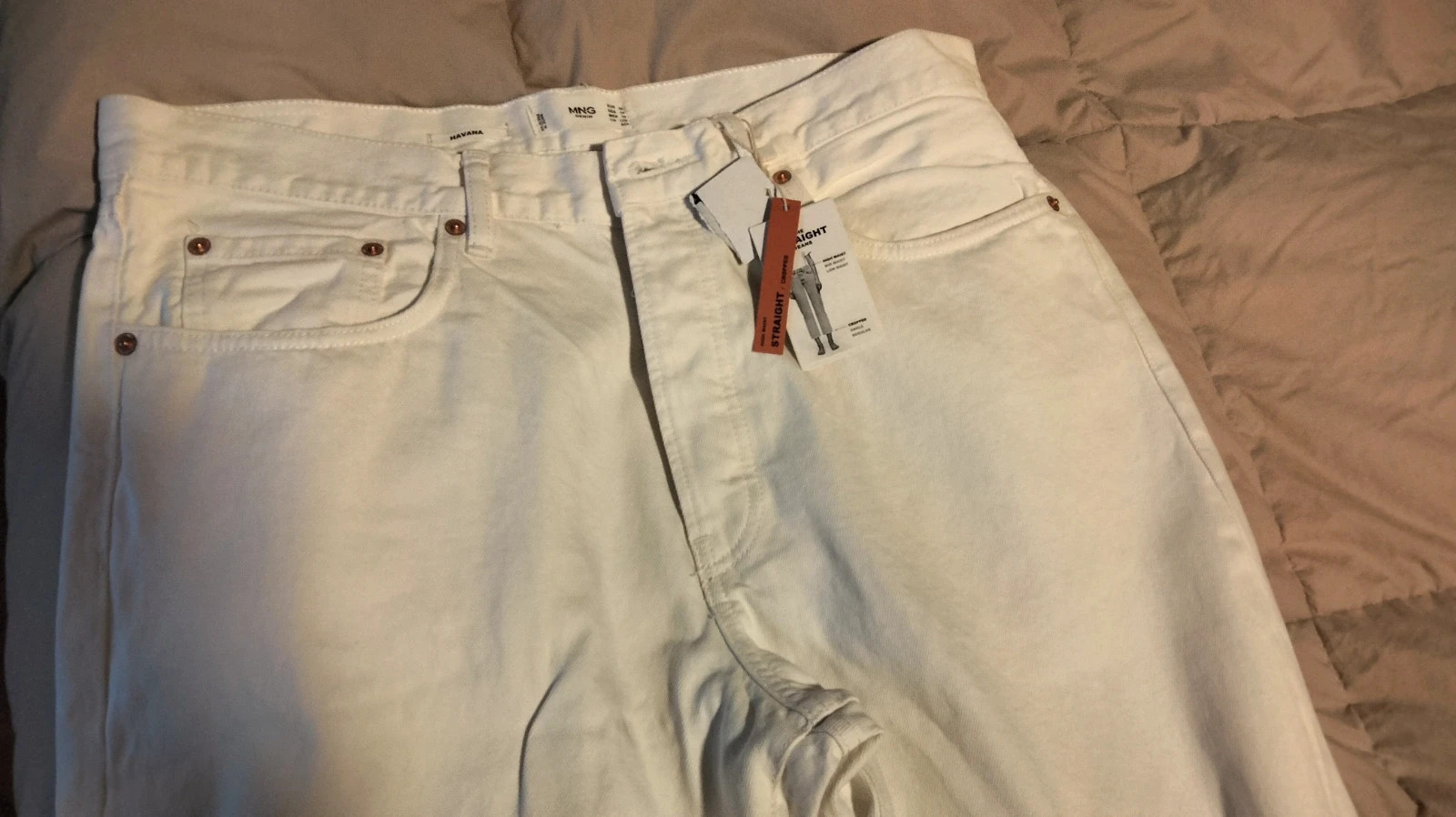 Vaquero tobillero talla 46 de Mango blanco roto (amoi) – Mango – taille XXXL / 46 / 18 5