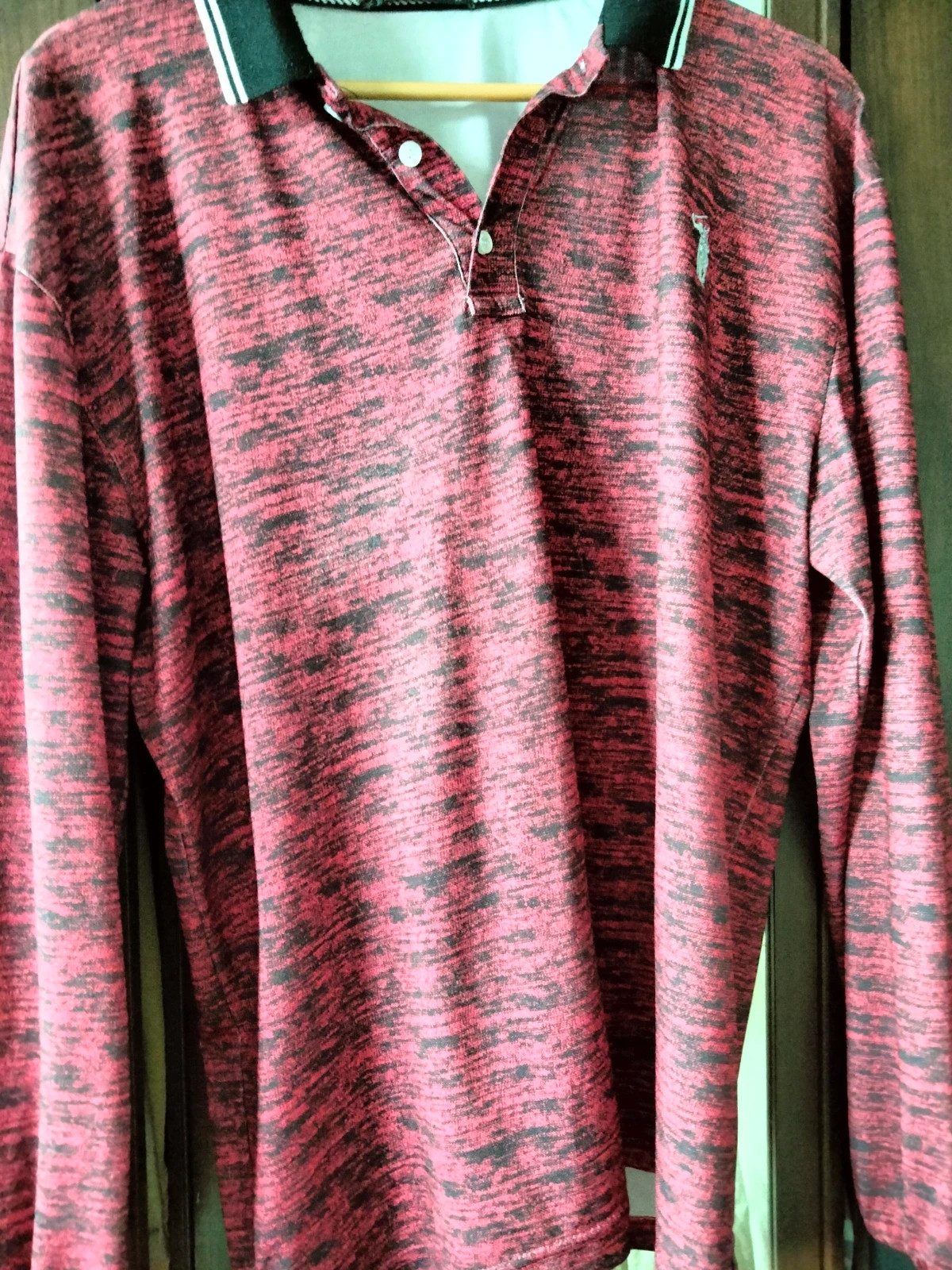 Polo manche longue rouge/noir taille 3XL (JL) – Top Star – taille XXXL 2