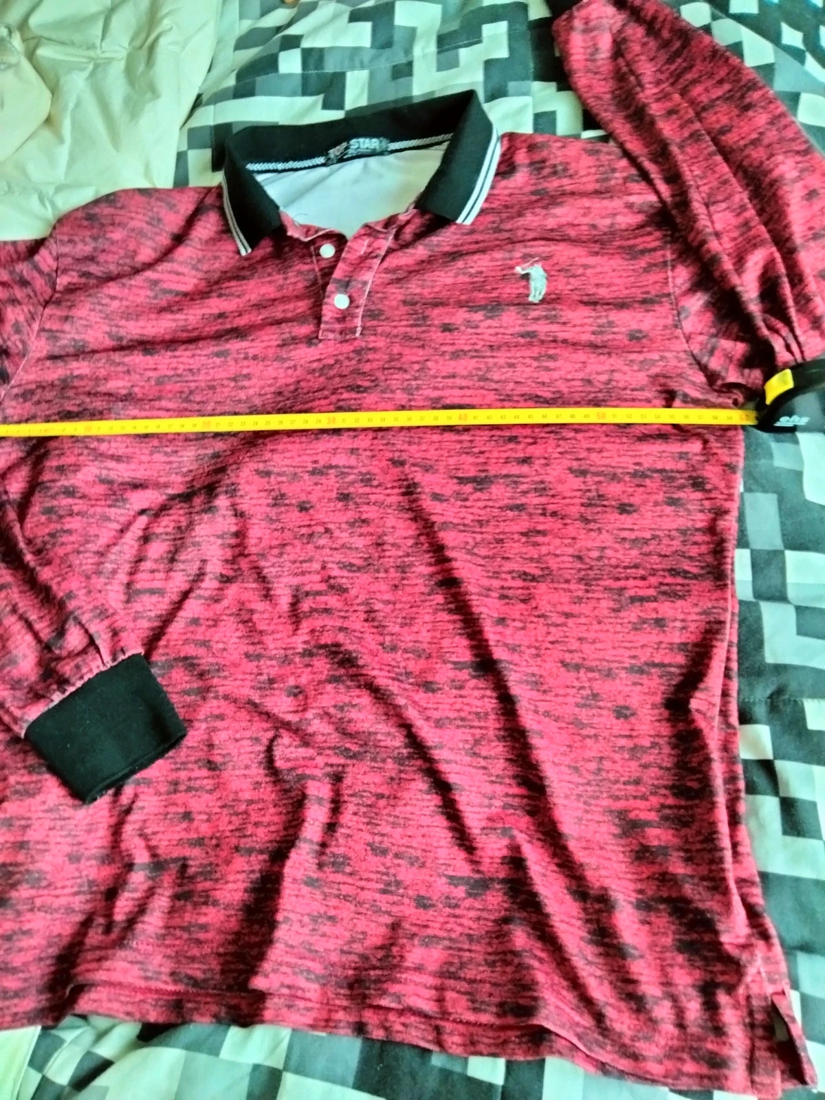 Polo manche longue rouge/noir taille 3XL (JL) – Top Star – taille XXXL 3