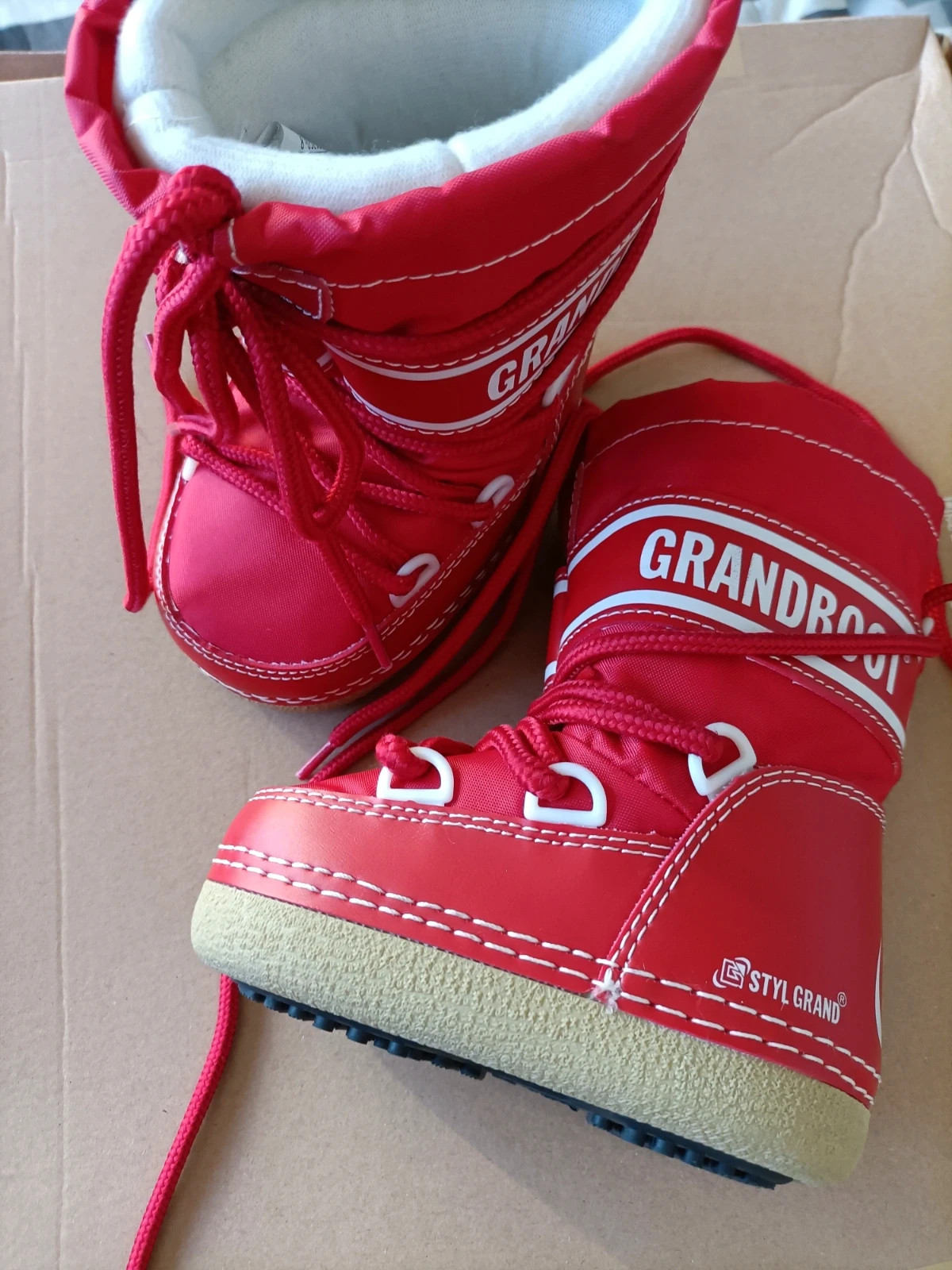 grandboot styl grand talla 23-25 rouge et blanc (amsl.E) – grandboot – taille 23