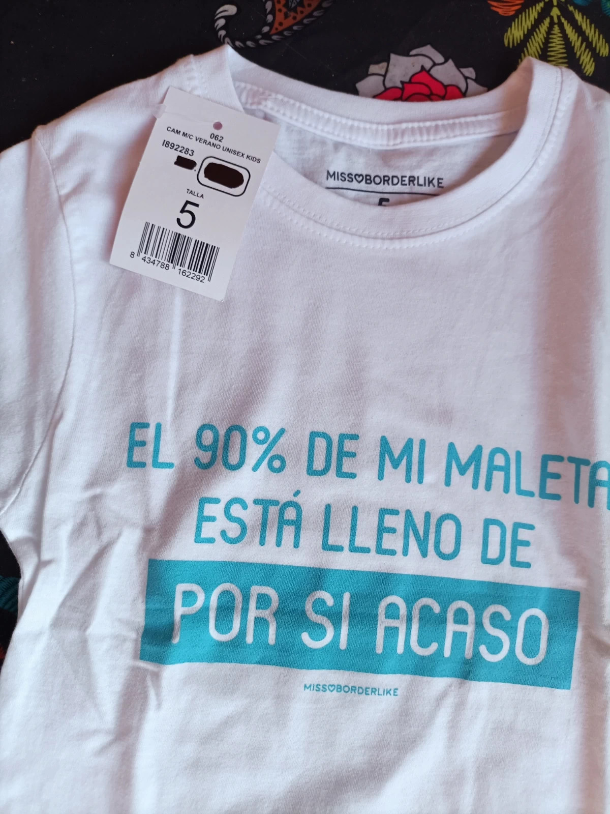 Camiseta blanca con mensaje talla 5 (amsl) – missborderlike carrefour – taille 5 ans / 110 cm 2