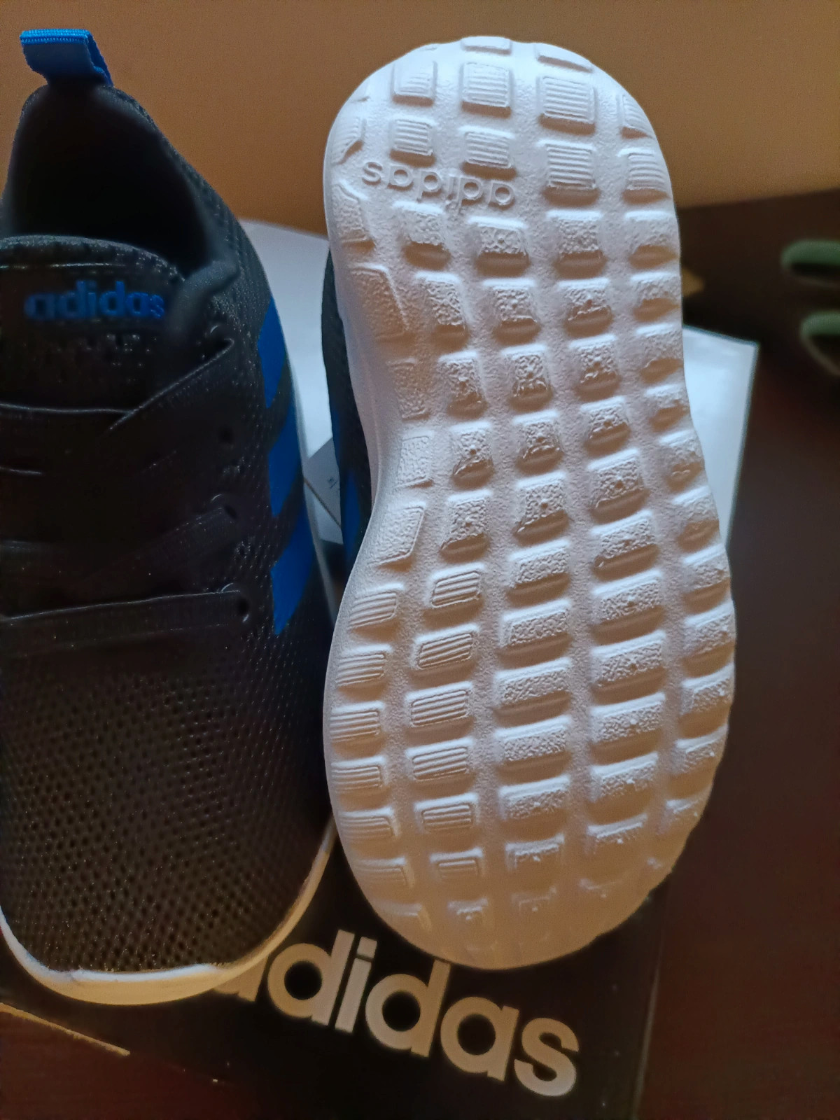 Tenis niño Lite Racer negro y azul talla 22 (amsl.13) – adidas – taille 22 4