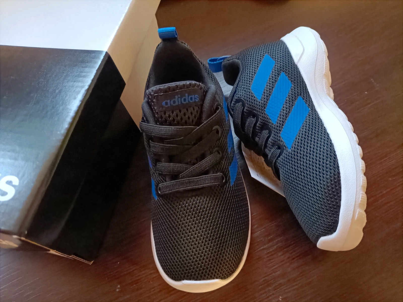 Tenis niño Lite Racer negro y azul talla 22 (amsl.13) – adidas – taille 22