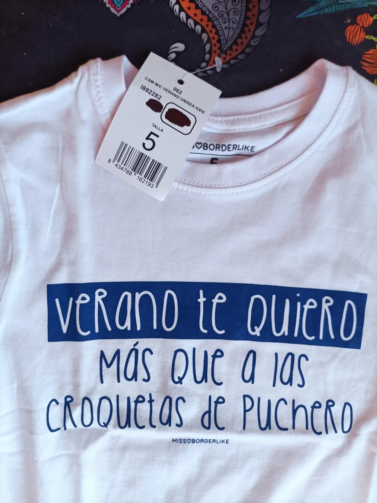 Camiseta blanca con mensaje talla 5 (amsl) – missborderlike carrefour – taille 5 ans / 110 cm 2