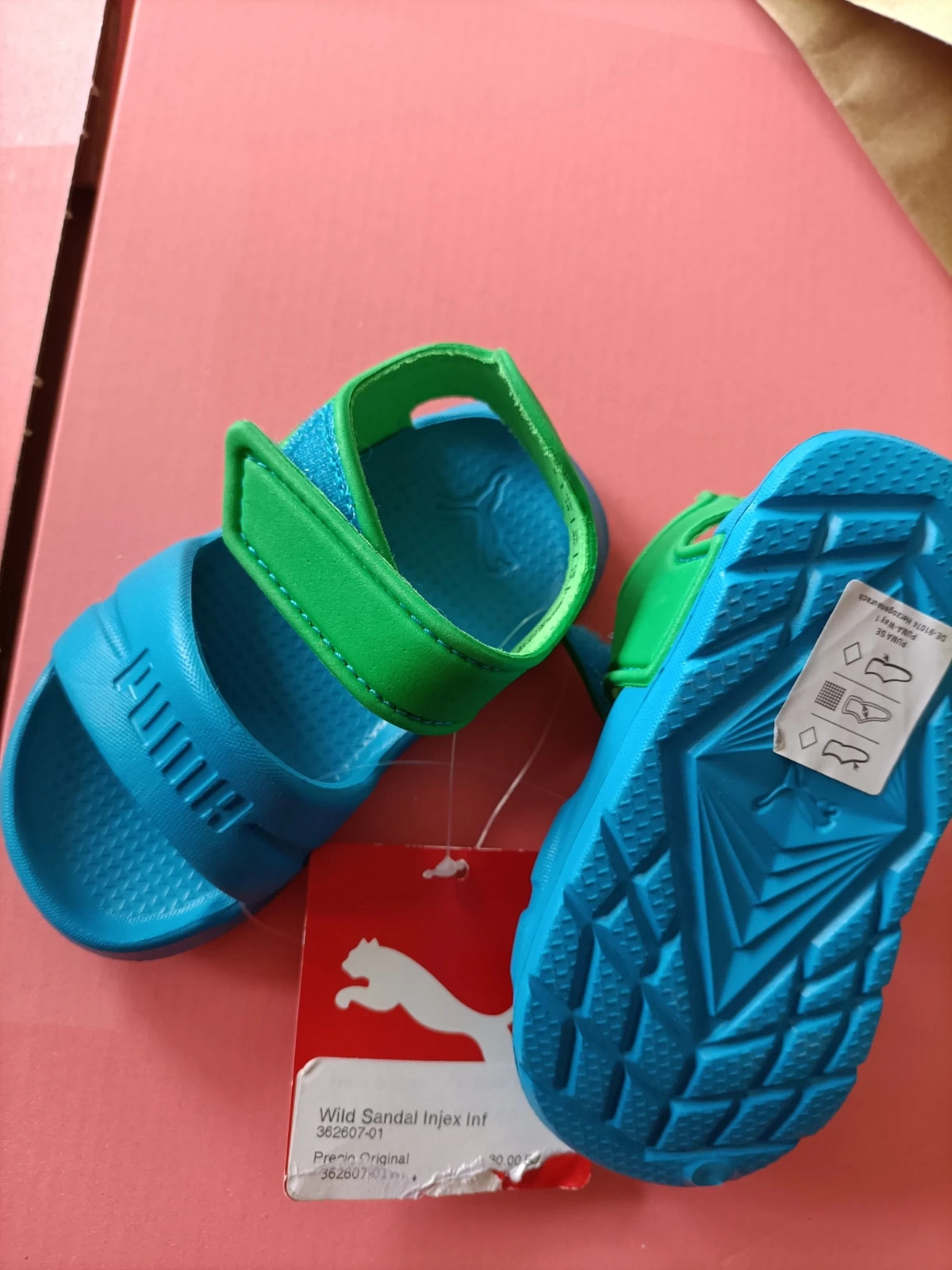 Sandalias Puma Wild Sandal Injex talla 19 azul y verdes muy ligeras (amsl°H) – Puma – taille 19 4