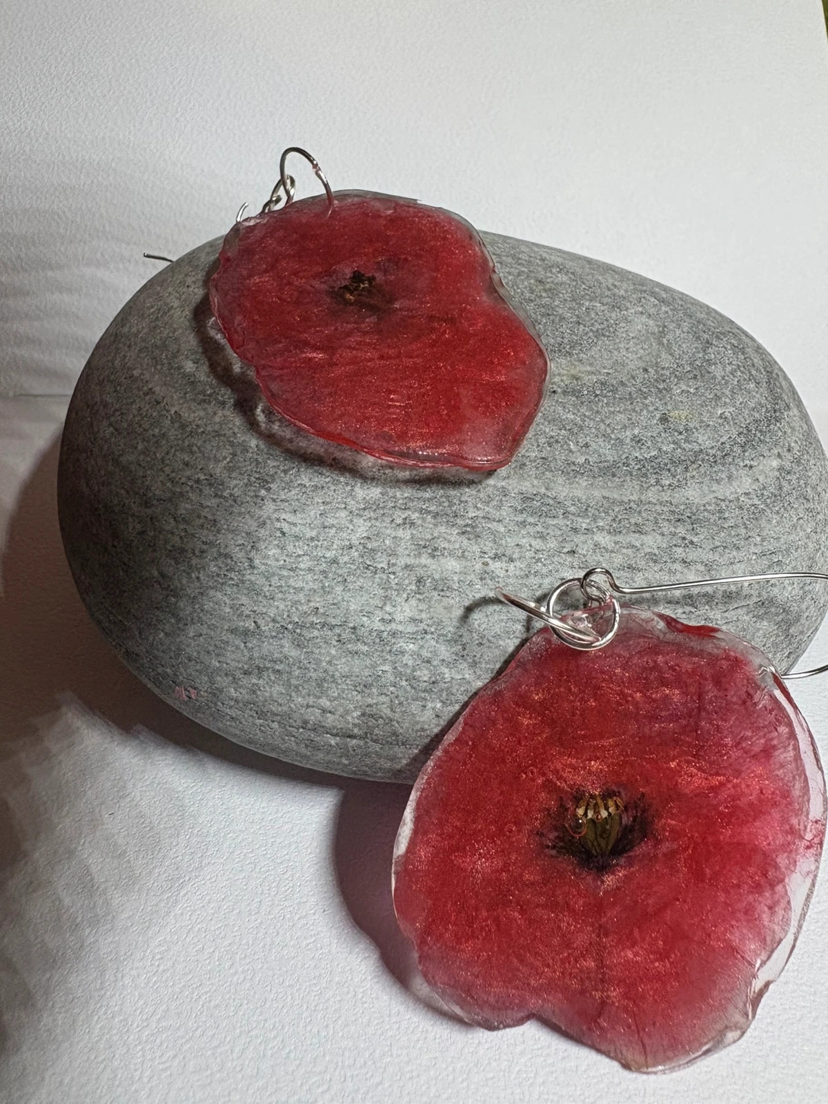 Pendientes flor natural de amapola la fragilidad de un instante eterno. (amoi) – Hecho a Mano 3