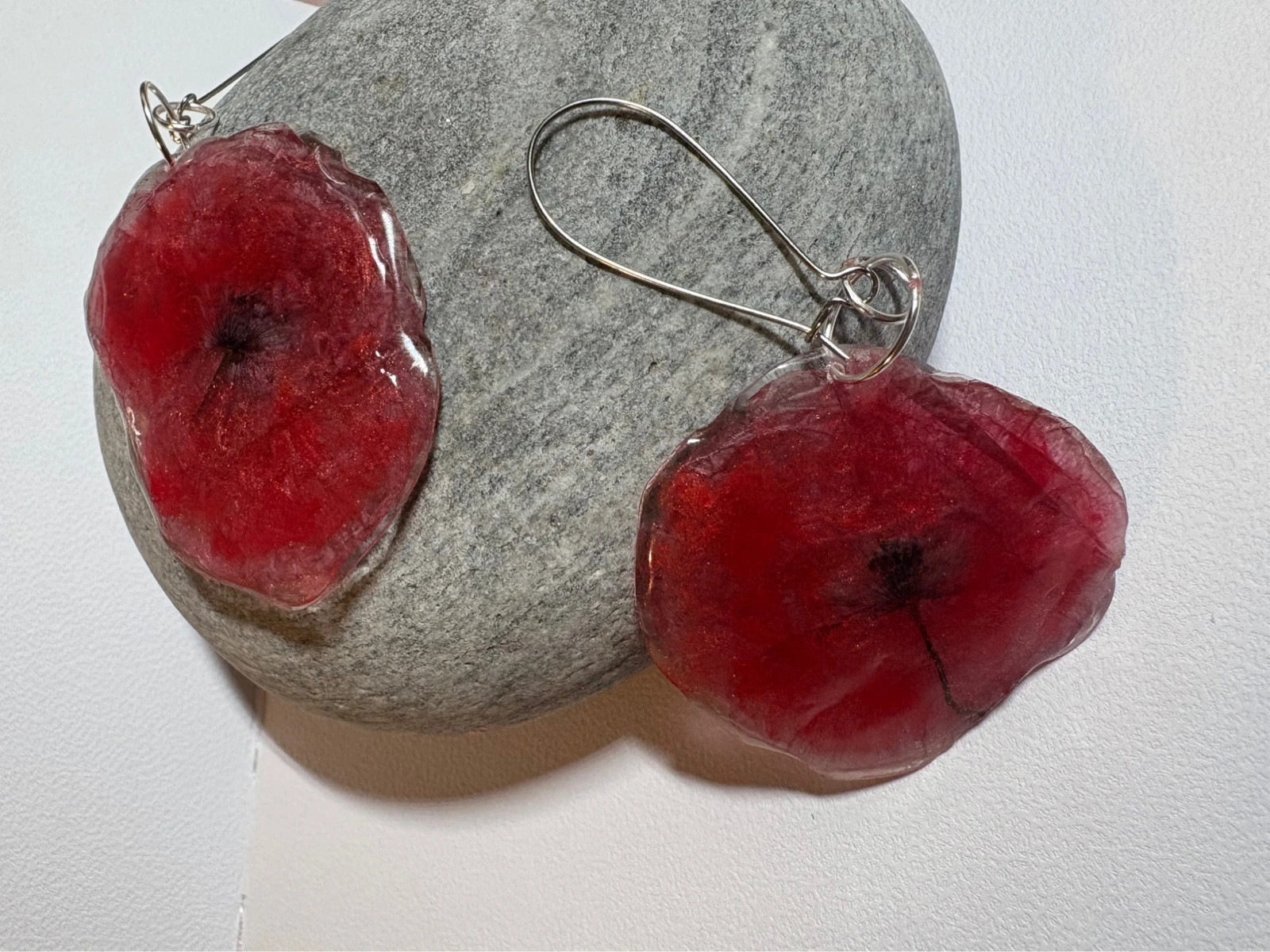 Pendientes flor natural de amapola la fragilidad de un instante eterno. (amoi) – Hecho a Mano 4