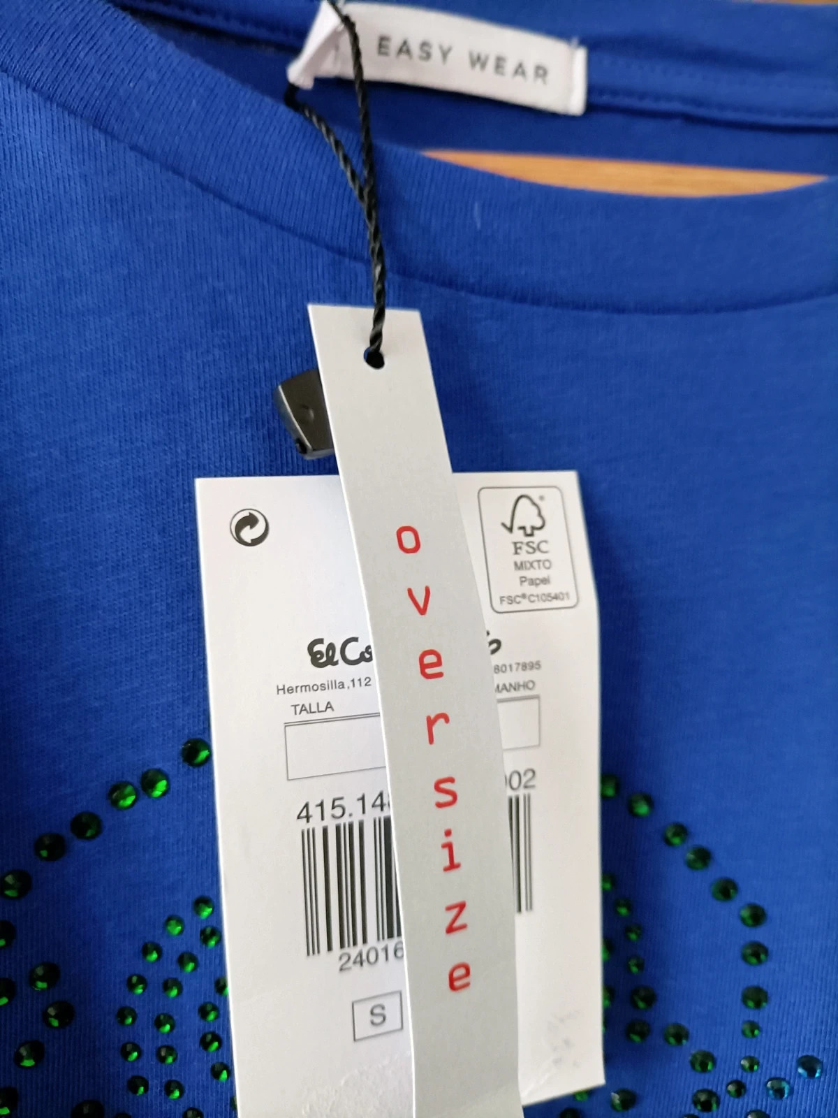 Camiseta oversize talla S azul (amsl) – Easy Wear – taille S 2