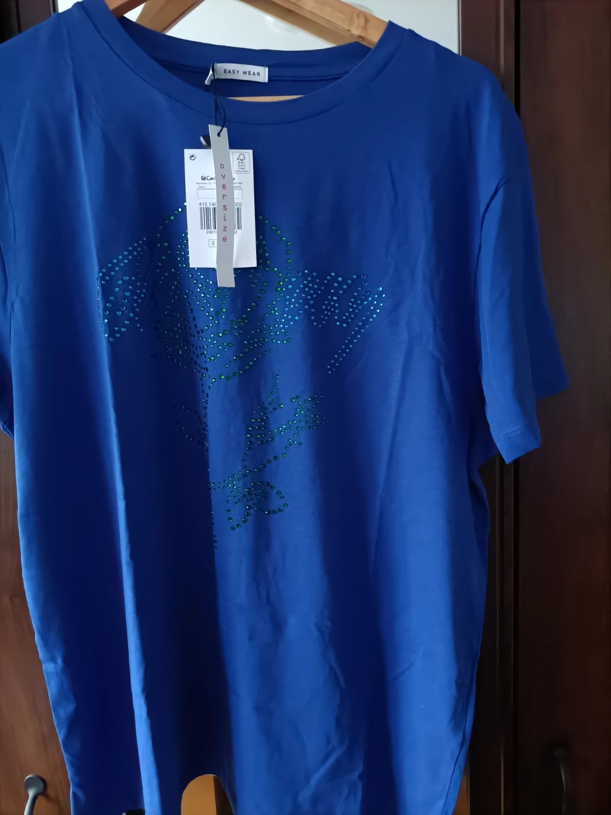 Camiseta oversize talla S azul (amsl)