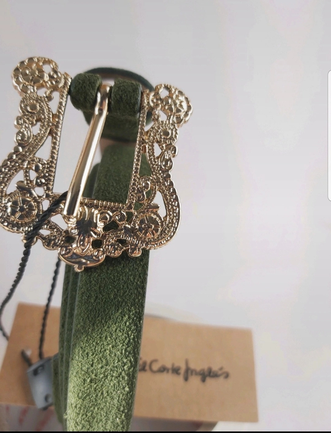 Cinturón serraje verde talla 95 de mujer, marca Vaello, made in españa, – Vaello 4