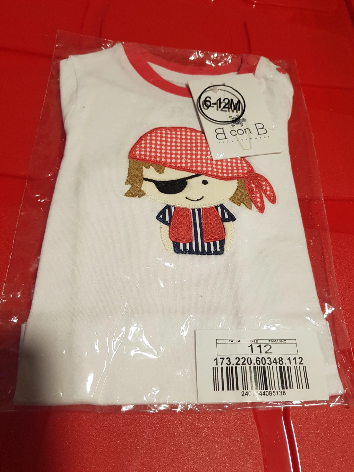 T-shirt pirate taille 6-12mois (amsl) – B con B corte inglés – taille 6-9 mois / 68 cm 4
