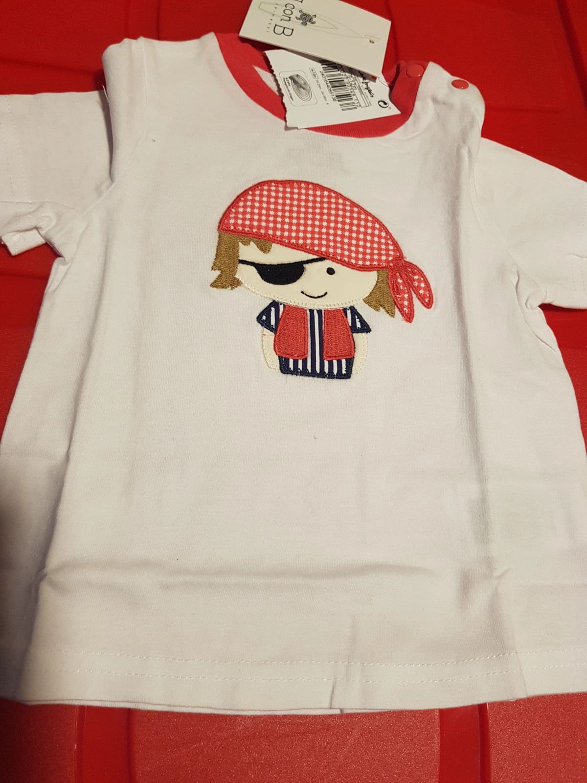 T-shirt pirate taille 6-12mois (amsl)
