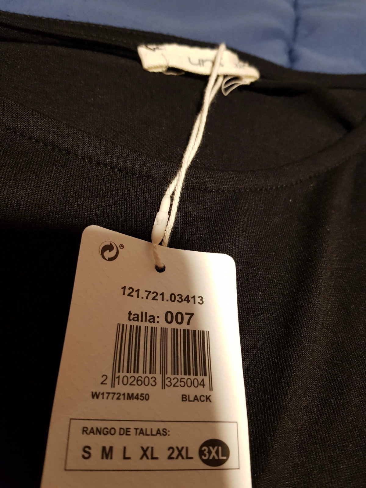 Camiseta negra de manga larga 3XL (amsl) – Unit – taille XXXL / 46 / 18 5