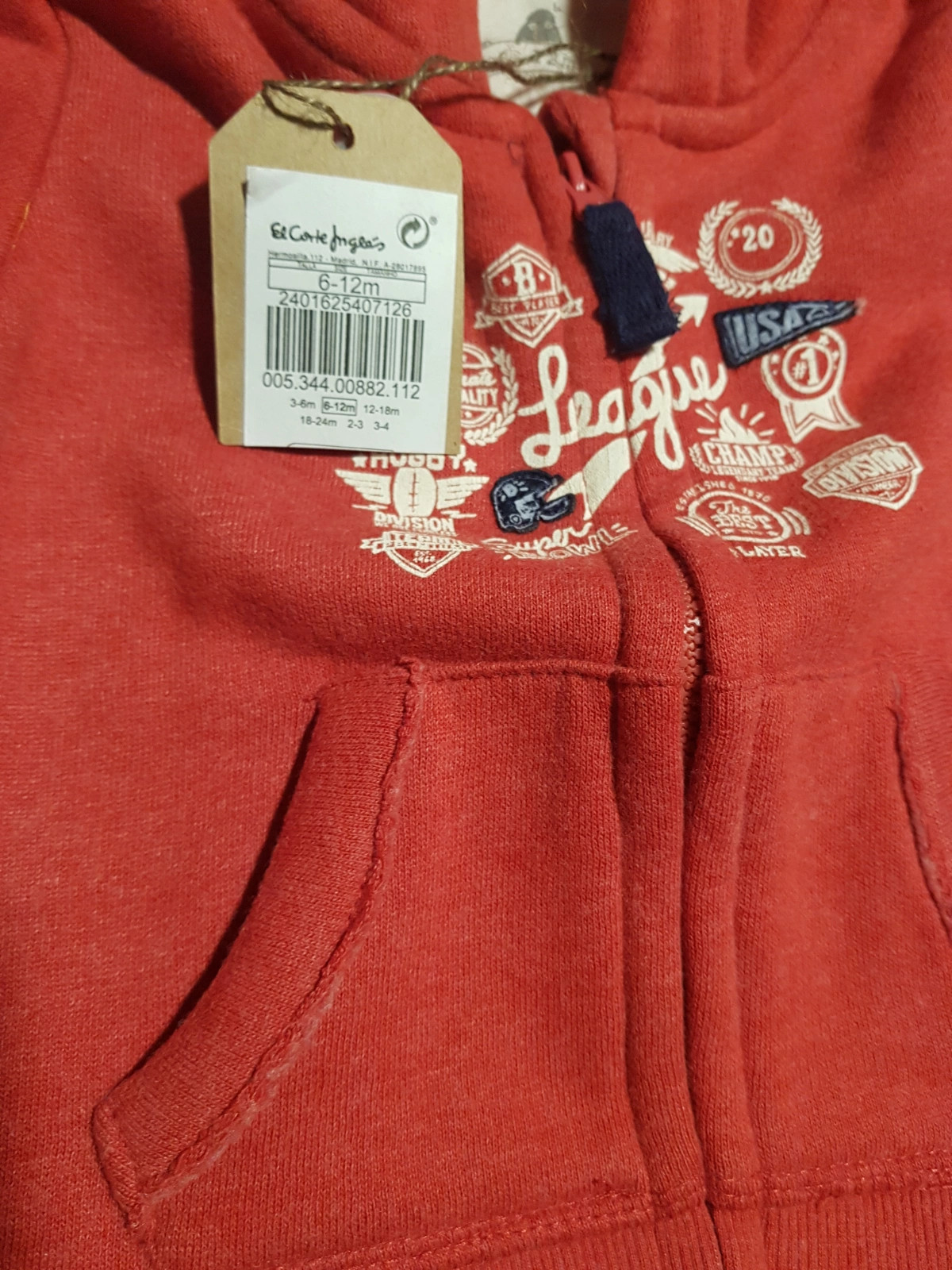 Sudadera con capucha talla 6-12 meses color anaranjado (amsl) – Brotes – taille 6-9 mois / 68 cm 5