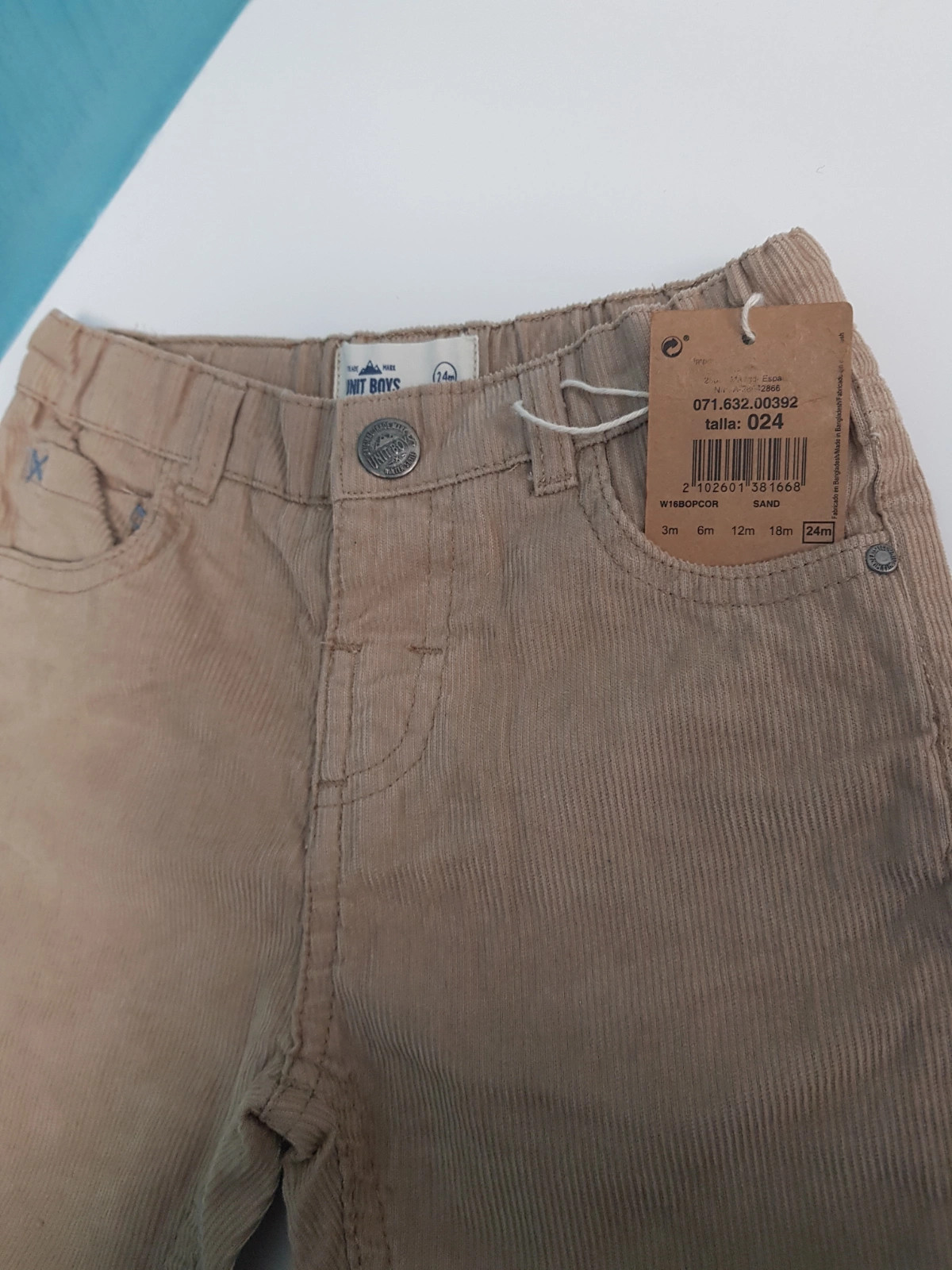 Petit pantalon velours couleur beige/marron clair taille 24 mois (amsl) – Unit Boys – taille 18-24 mois / 86 cm 2