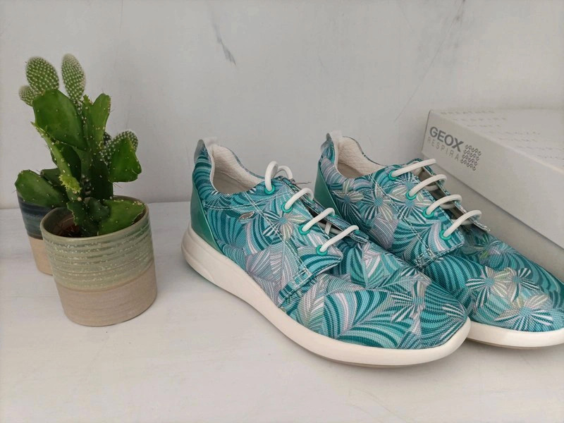Zapatillas Geox talla 36 azul turquesa flores (amsl.20) – Geox – taille 36 5