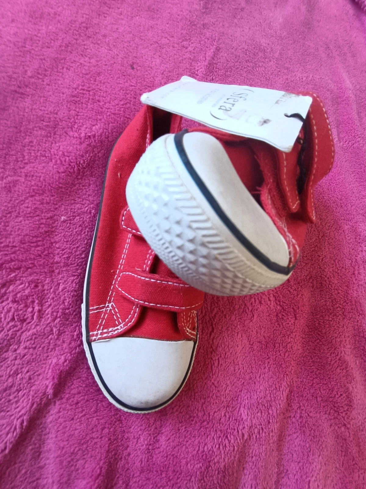 Zapatillas velcro de lona color rojo talla 29 (amsl) – Sfera – taille 29 3