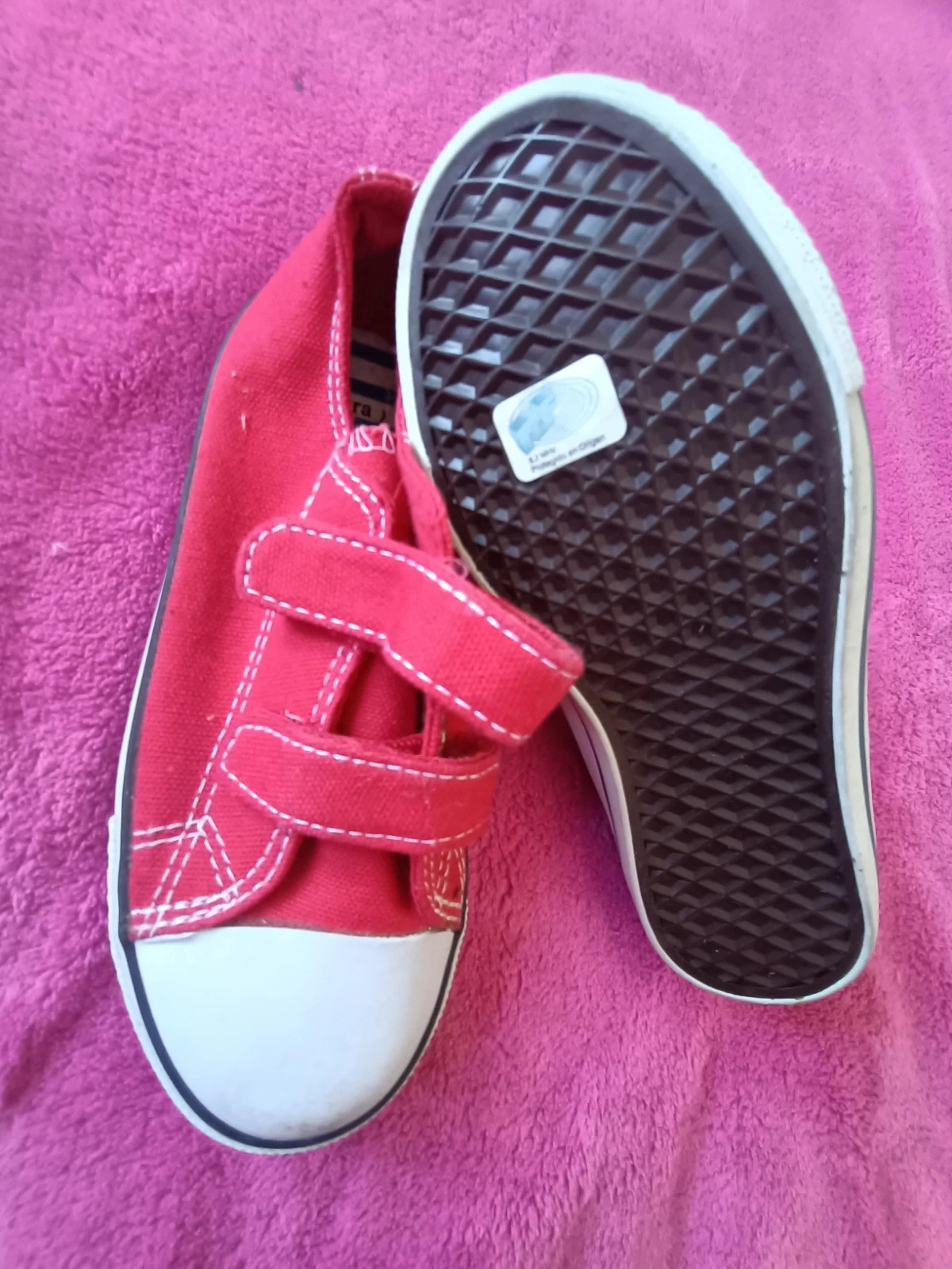 Zapatillas velcro de lona color rojo talla 29 (amsl) – Sfera – taille 29 4