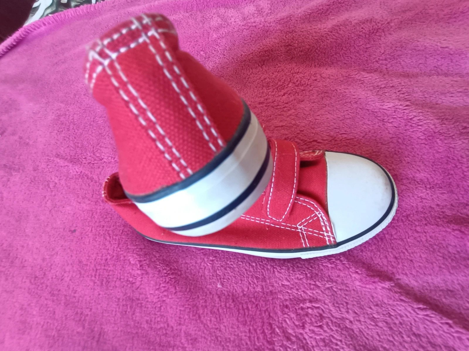 Zapatillas velcro de lona color rojo talla 29 (amsl) – Sfera – taille 29 5