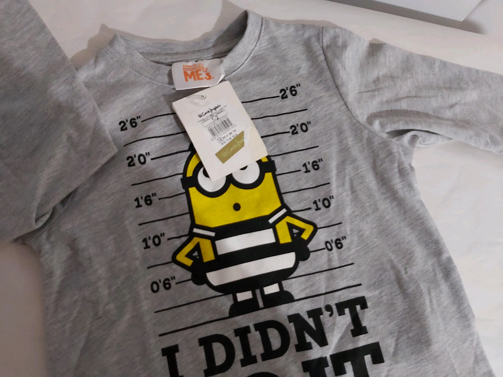 Camiseta Minion talla 2 años – El Corte Inglés – taille 18-24 mois / 86 cm 2