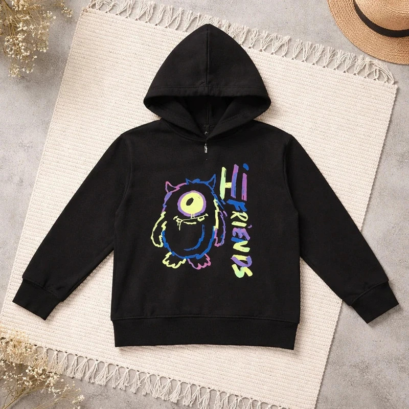 Friends noir à capuche Sweat n0077 – Primark – taille 5 ans / 110 cm