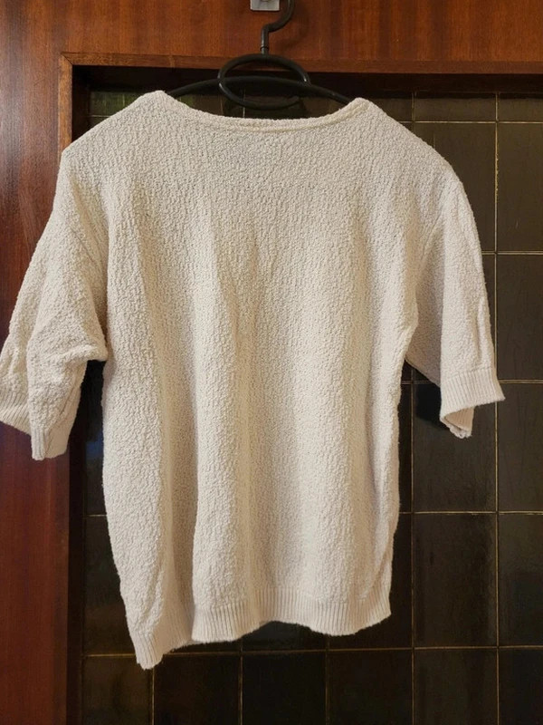 Blanc cassé haut texturé n250 – C&A – taille S / 36 / 8 2