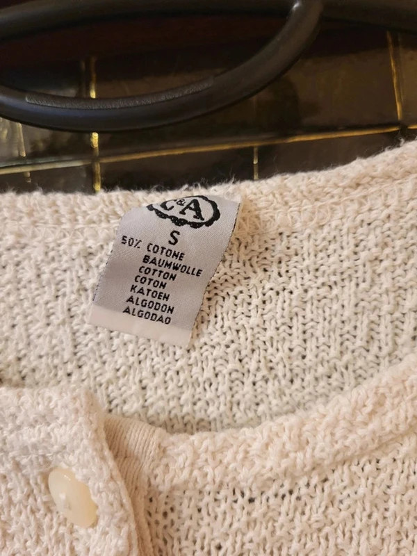 Blanc cassé haut texturé n250 – C&A – taille S / 36 / 8 3